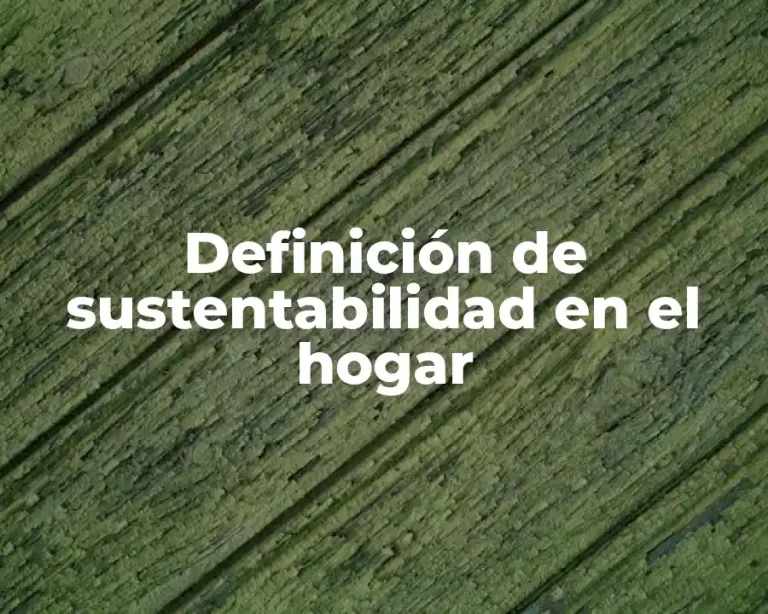 Definición de sustentabilidad en el hogar