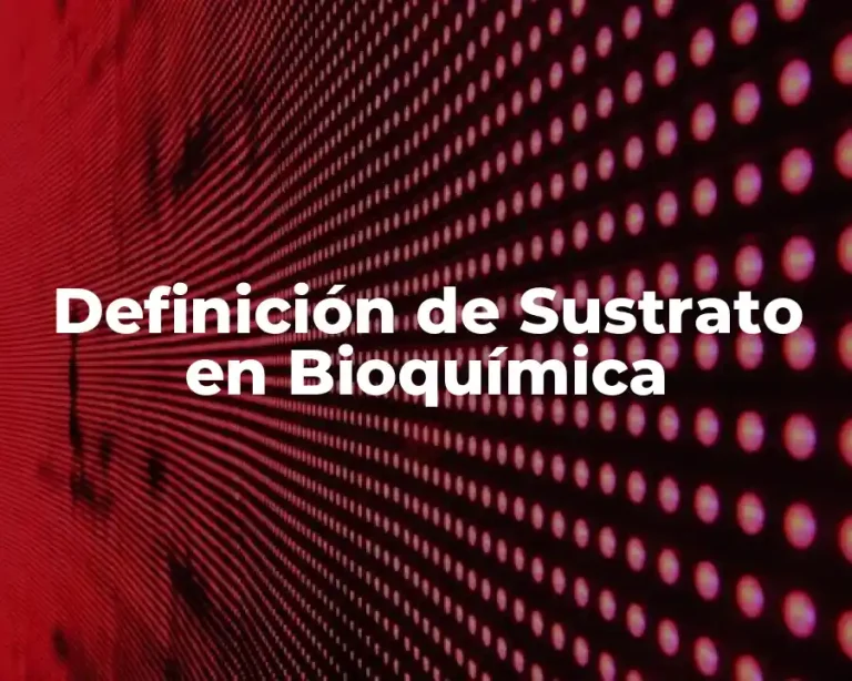 Definición de Sustrato en Bioquímica