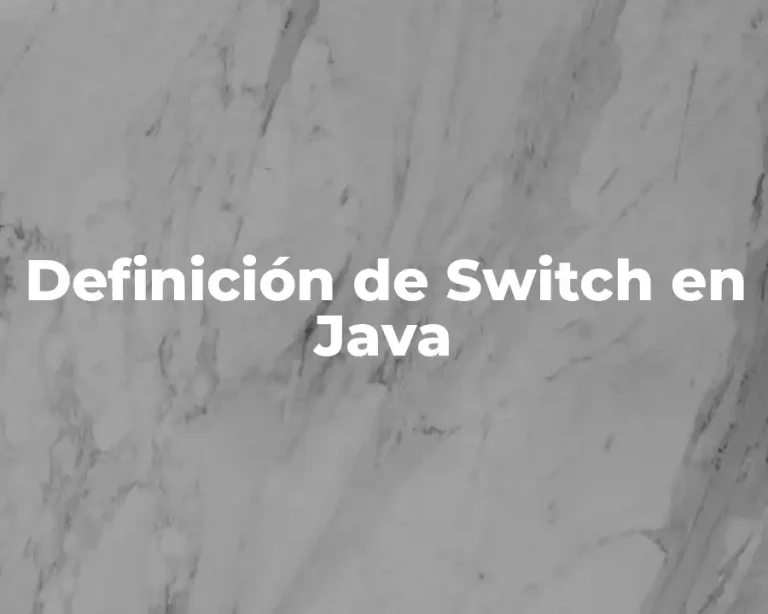 Definición de Switch en Java
