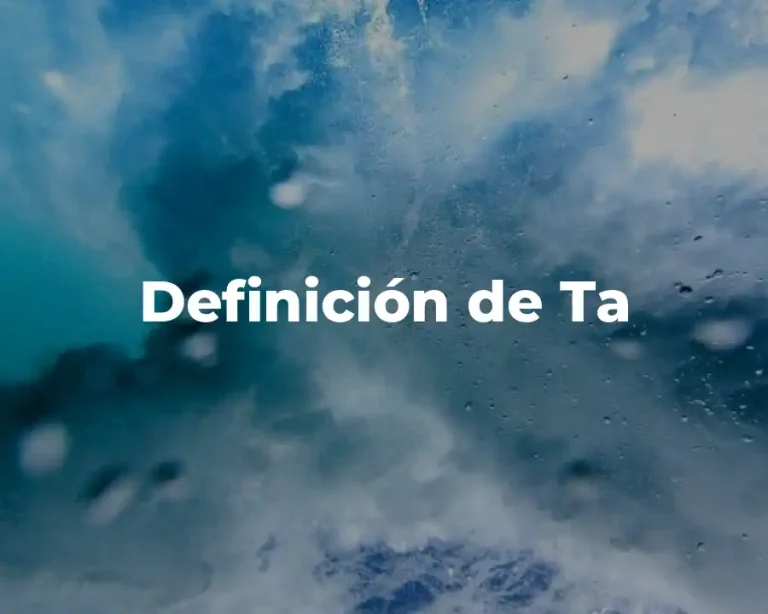 Definición de Ta