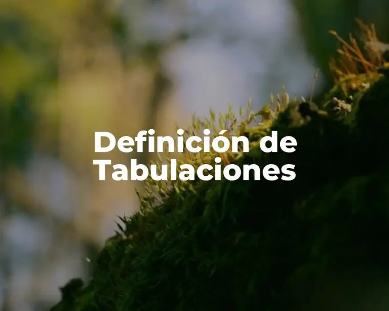 Definición de Tabulaciones