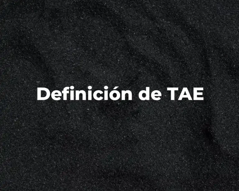 Definición de TAE