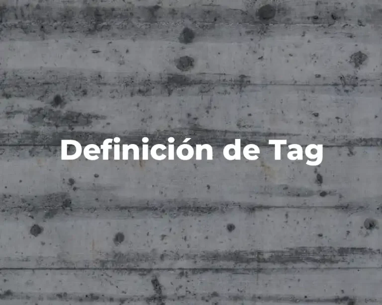 Definición de Tag