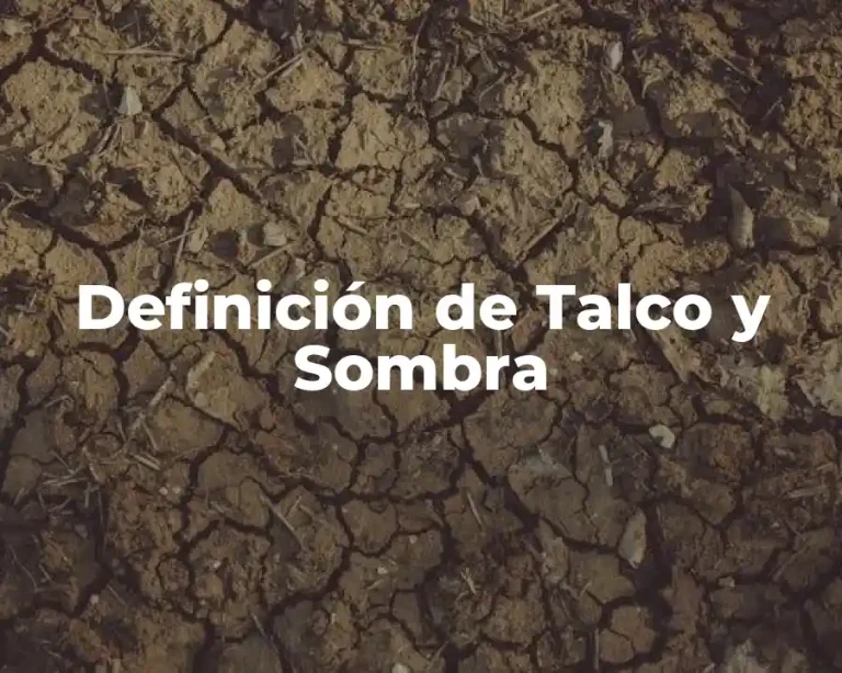 Definición de Talco y Sombra