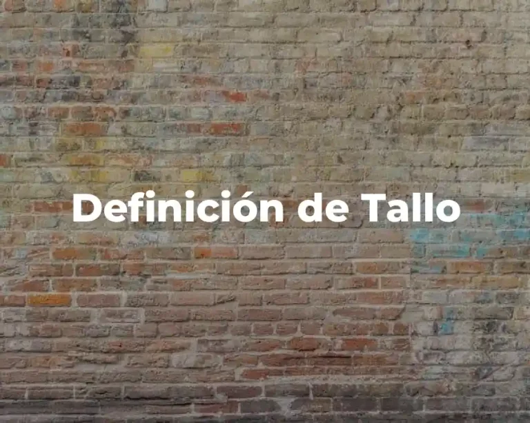 Definición de Tallo