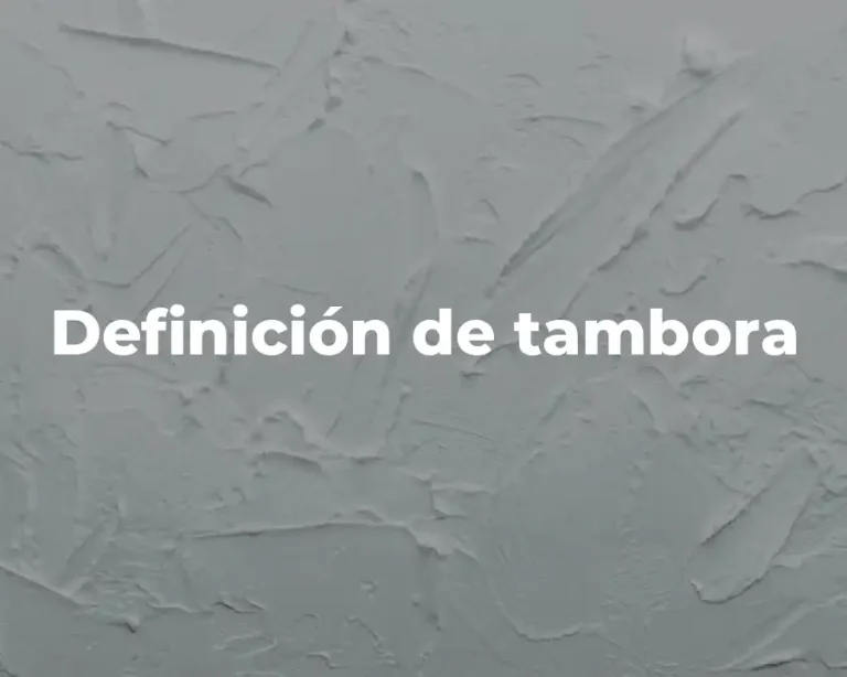 Definición de tambora
