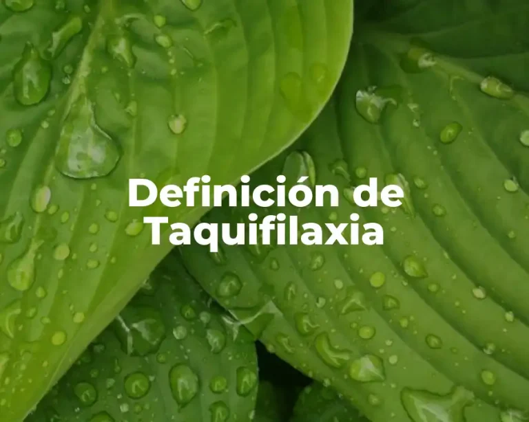 Definición de Taquifilaxia