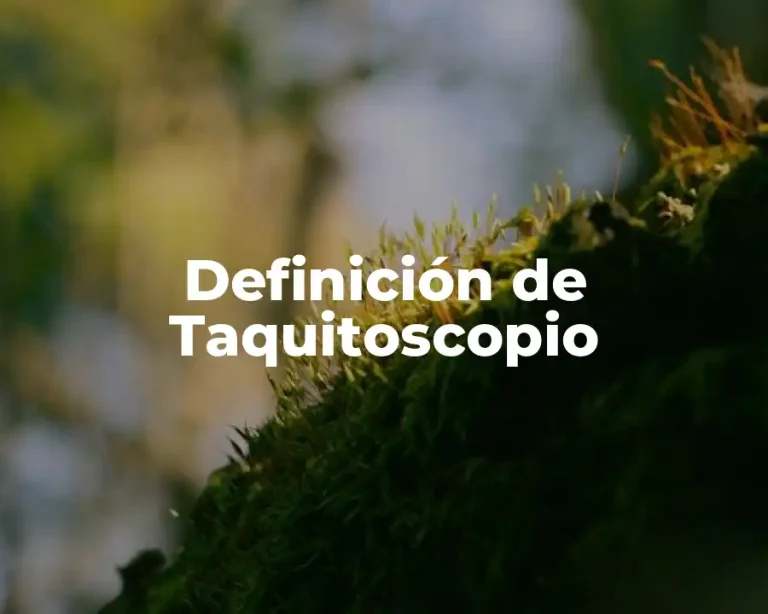 Definición de Taquitoscopio