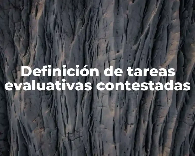 Definición de tareas evaluativas contestadas