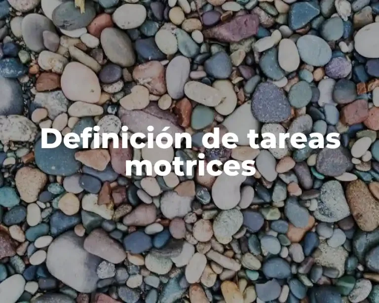 Definición de tareas motrices