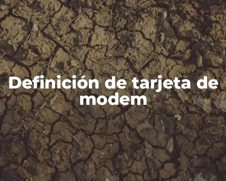 Definición de tarjeta de modem