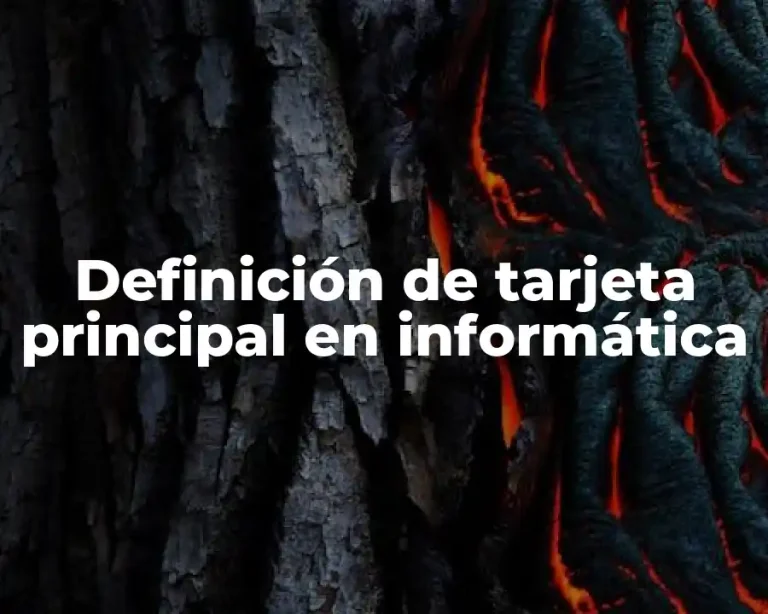 Definición de tarjeta principal en informática