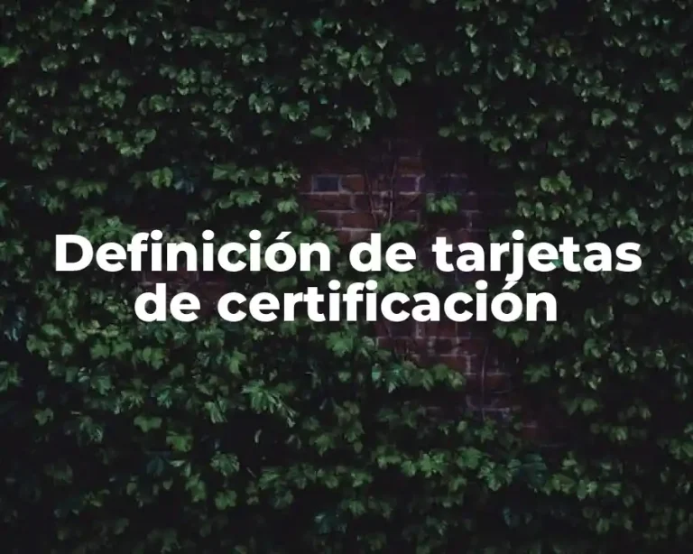 Definición de tarjetas de certificación