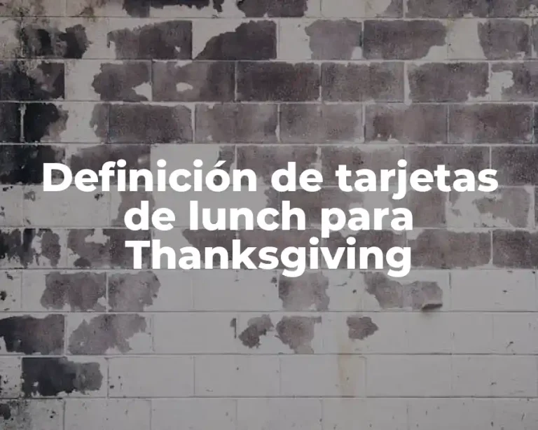 Definición de tarjetas de lunch para Thanksgiving