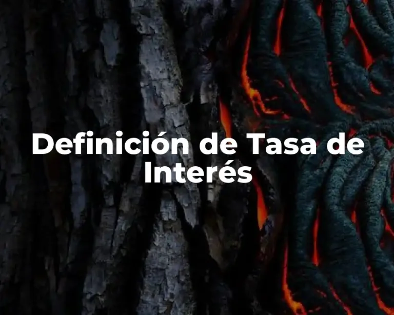 Definición de Tasa de Interés