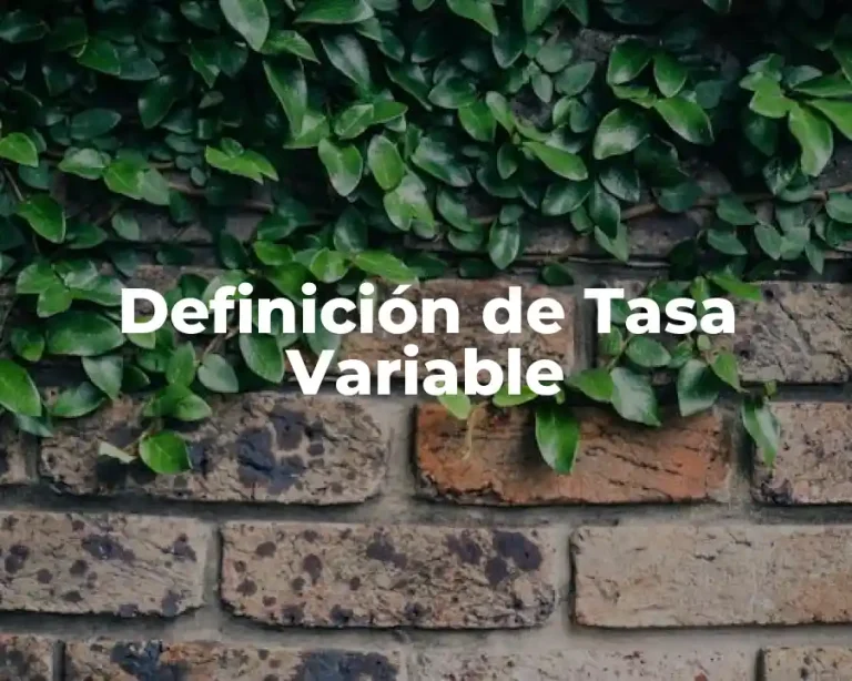 Definición de Tasa Variable