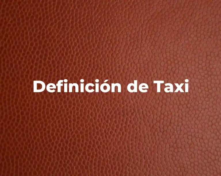 Definición de Taxi