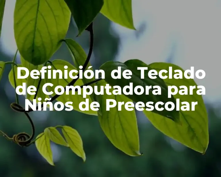 Definición de Teclado de Computadora para Niños de Preescolar