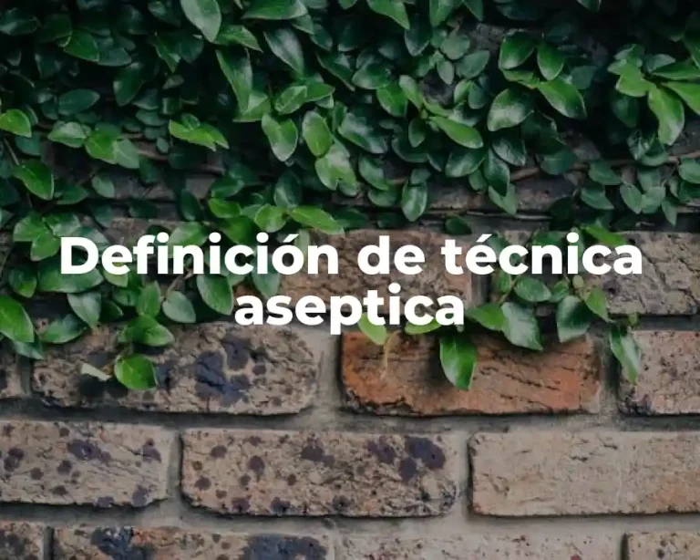 Definición de técnica aseptica