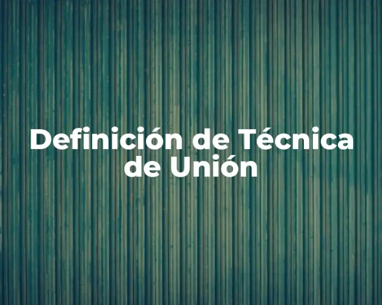 Definición de Técnica de Unión