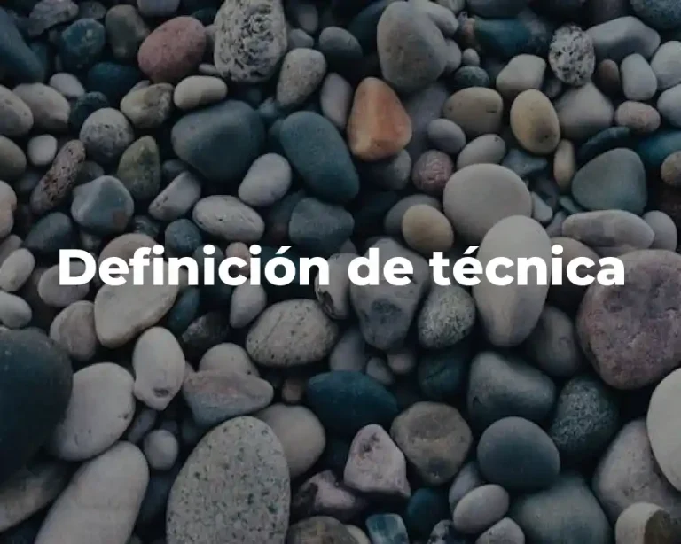 Definición de técnica