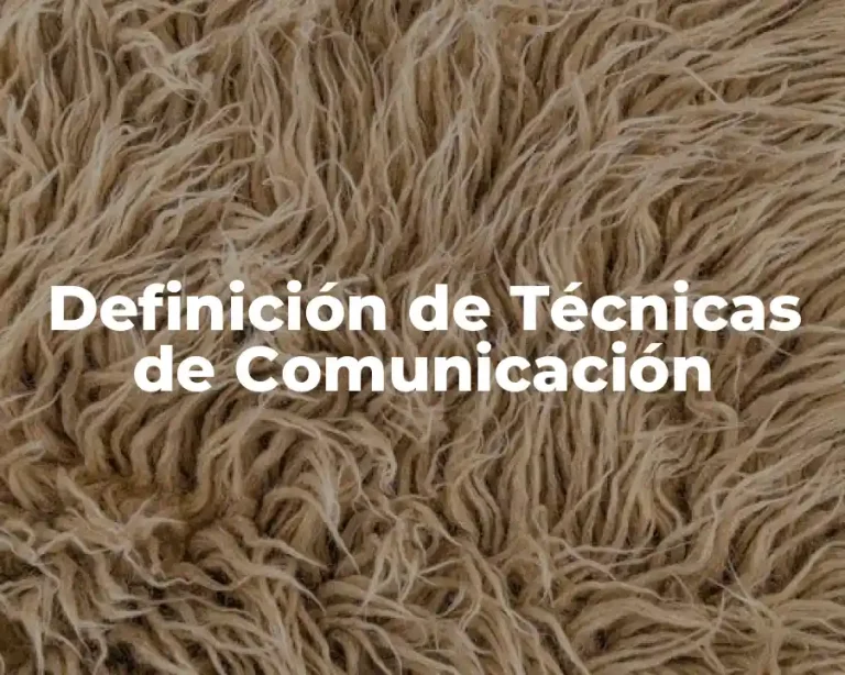Definición de Técnicas de Comunicación