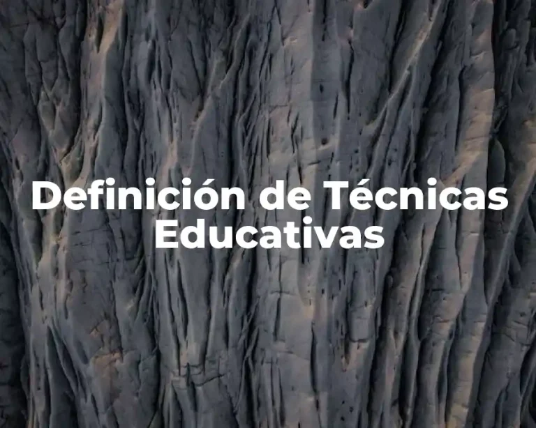 Definición de Técnicas Educativas