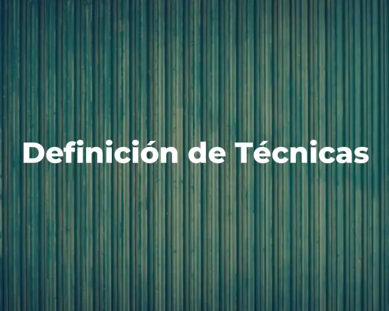 Definición de Técnicas