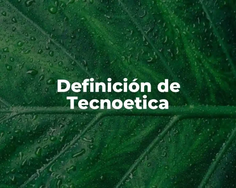 Definición de Tecnoetica