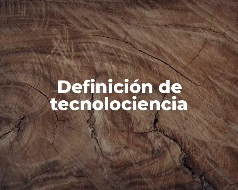 Definición de tecnolociencia