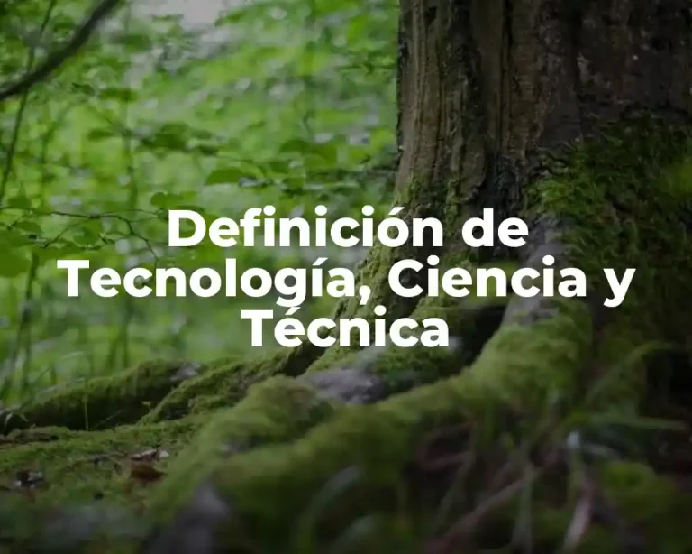 Definición de Tecnología, Ciencia y Técnica