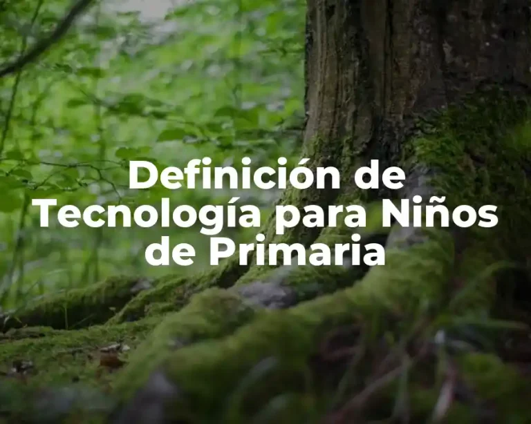 Definición de Tecnología para Niños de Primaria