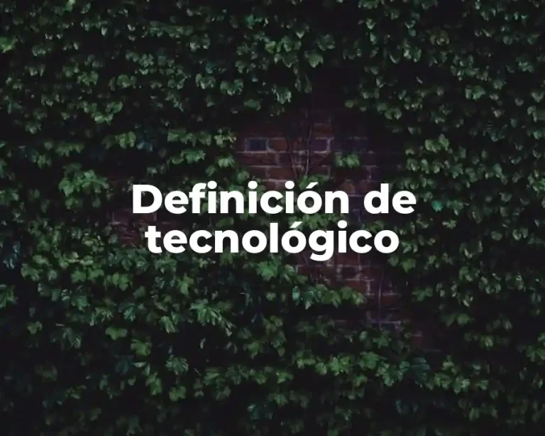 Definición de tecnológico