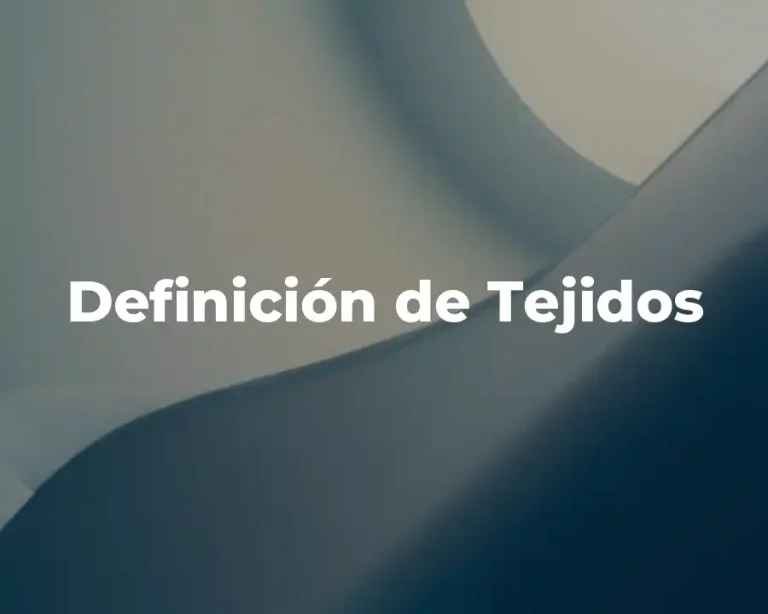 Definición de Tejidos
