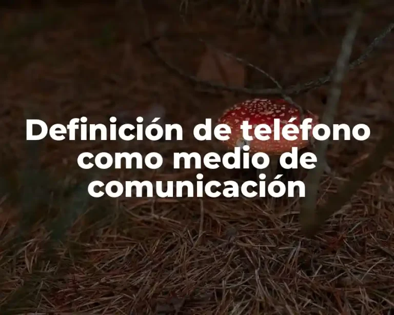 Definición de teléfono como medio de comunicación