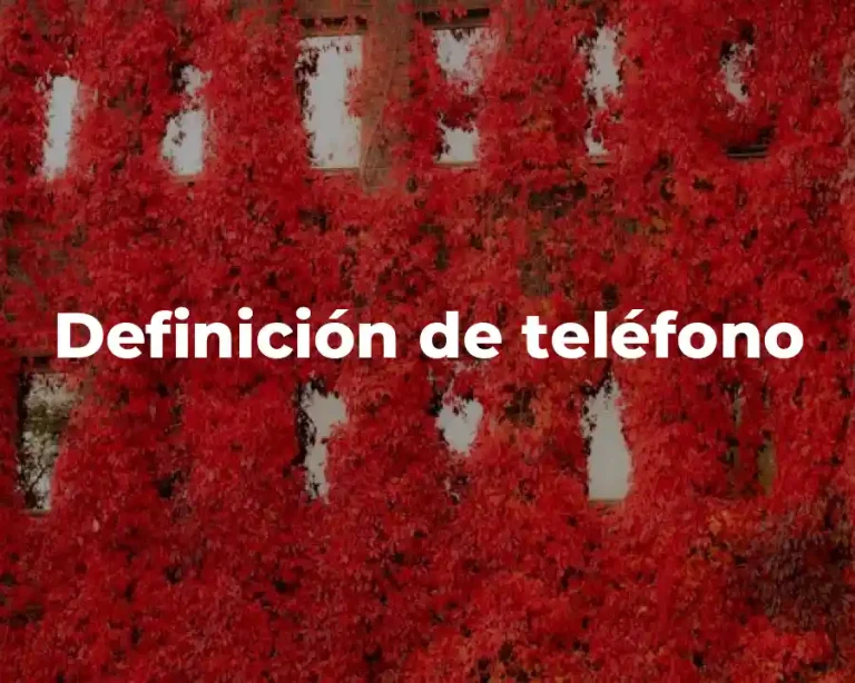 Definición de teléfono