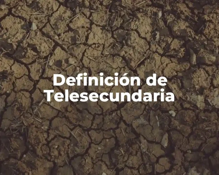 Definición de Telesecundaria