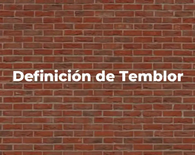 Definición de Temblor
