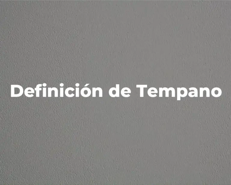 Definición de Tempano