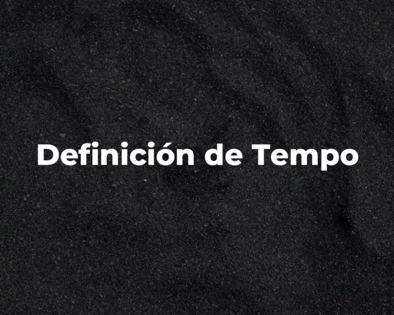 Definición de Tempo