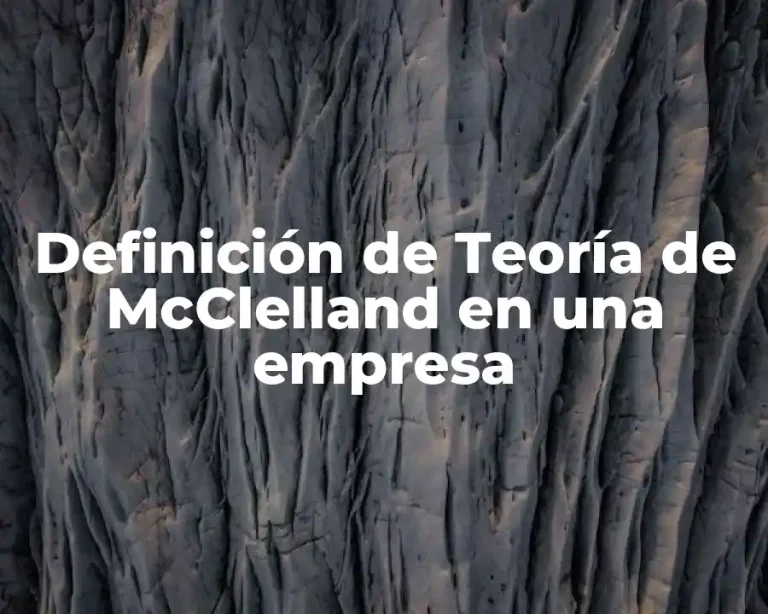 Definición de Teoría de McClelland en una empresa