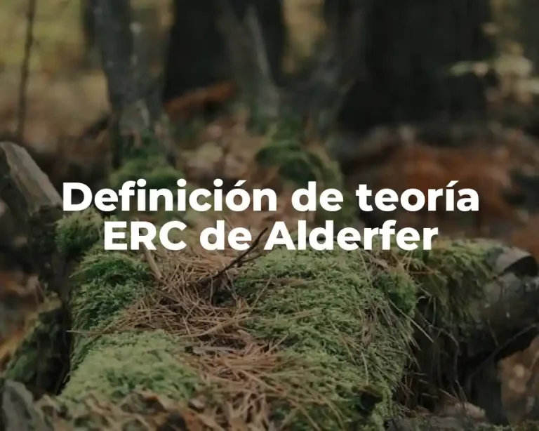 Definición de teoría ERC de Alderfer