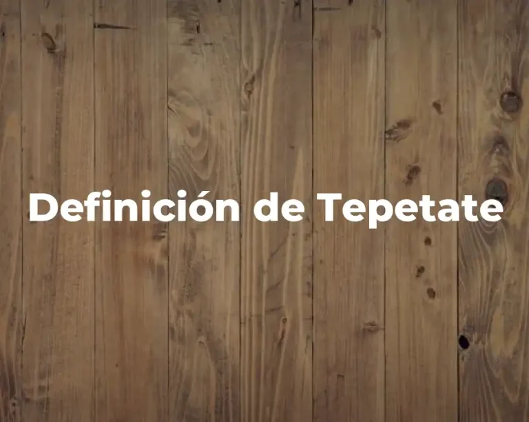 Definición de Tepetate