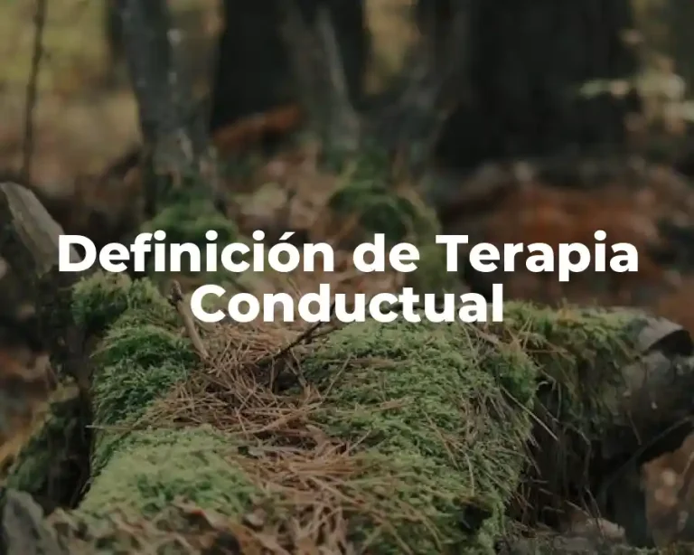 Definición de Terapia Conductual