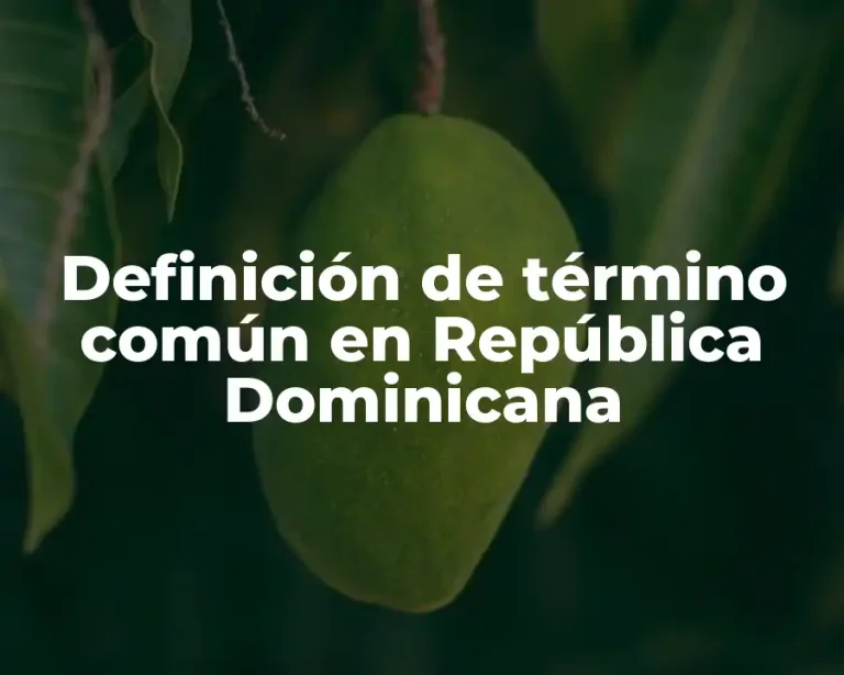 Definición de término común en República Dominicana