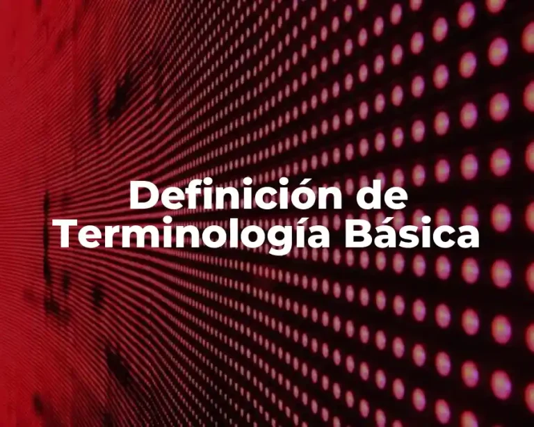 Definición de Terminología Básica