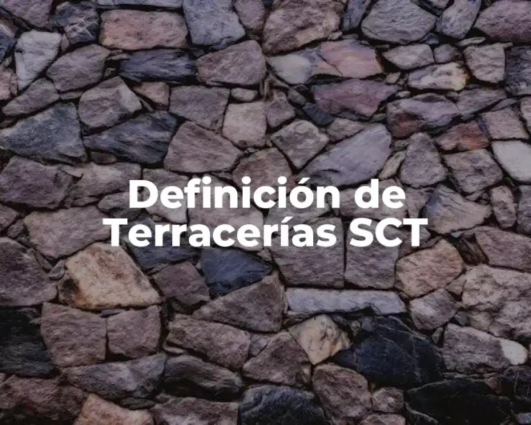 Definición de Terracerías SCT