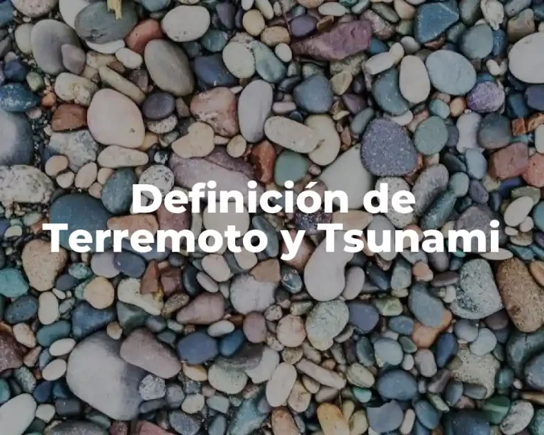Definición de Terremoto y Tsunami