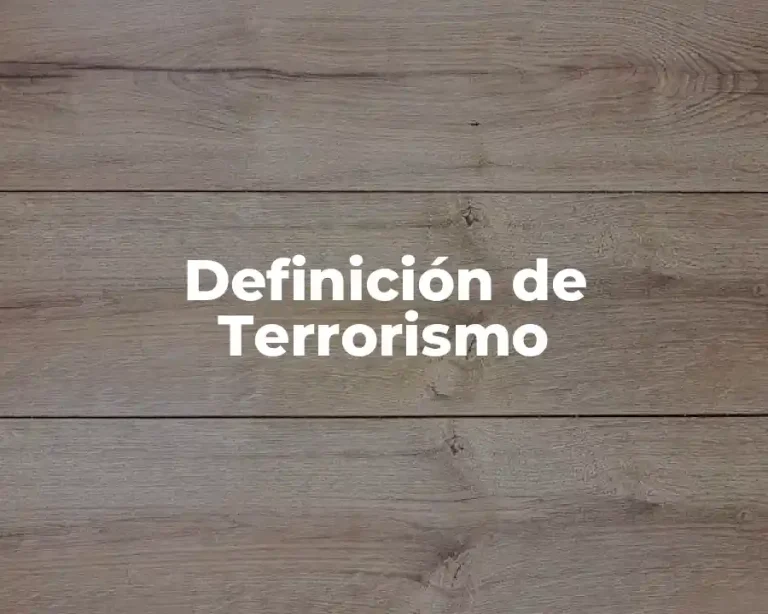 Definición de Terrorismo