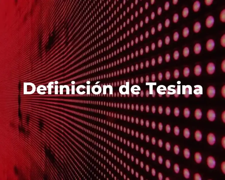 Definición de Tesina